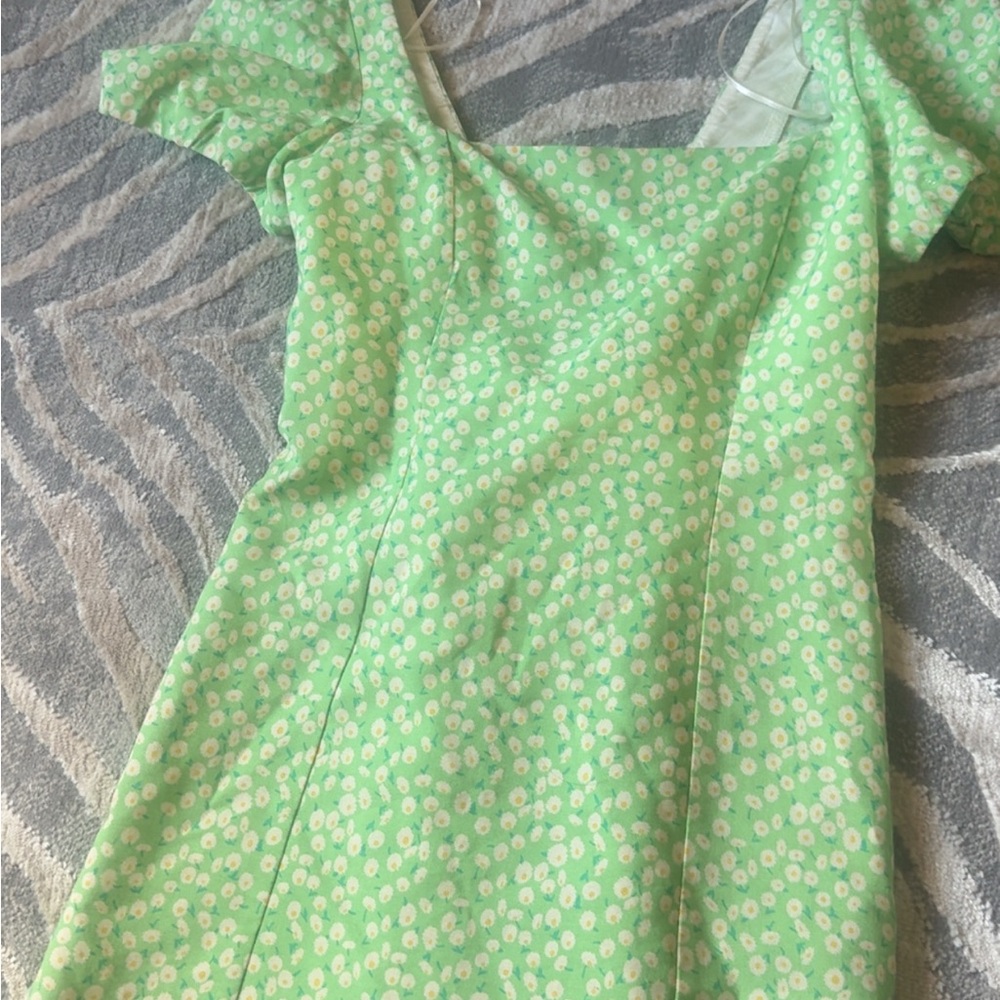 Green Floral Dress